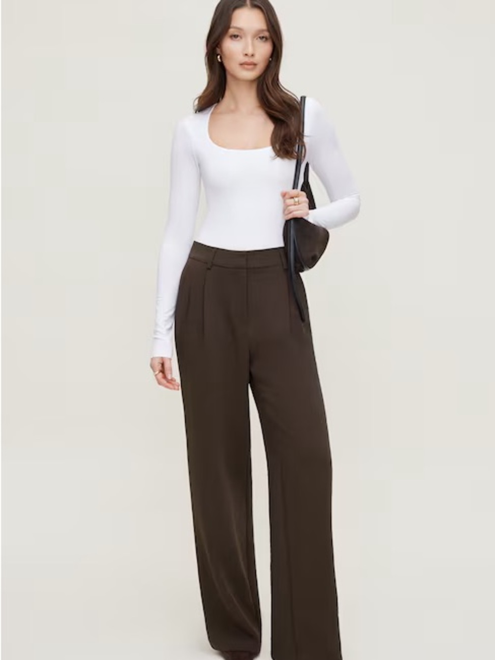 Dynamite Wide-Leg Trousers in Brown